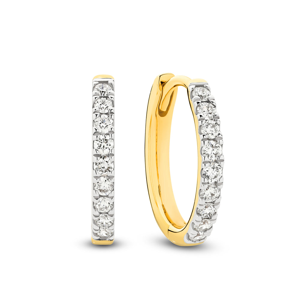 SMALL DIAMOND HOOPS