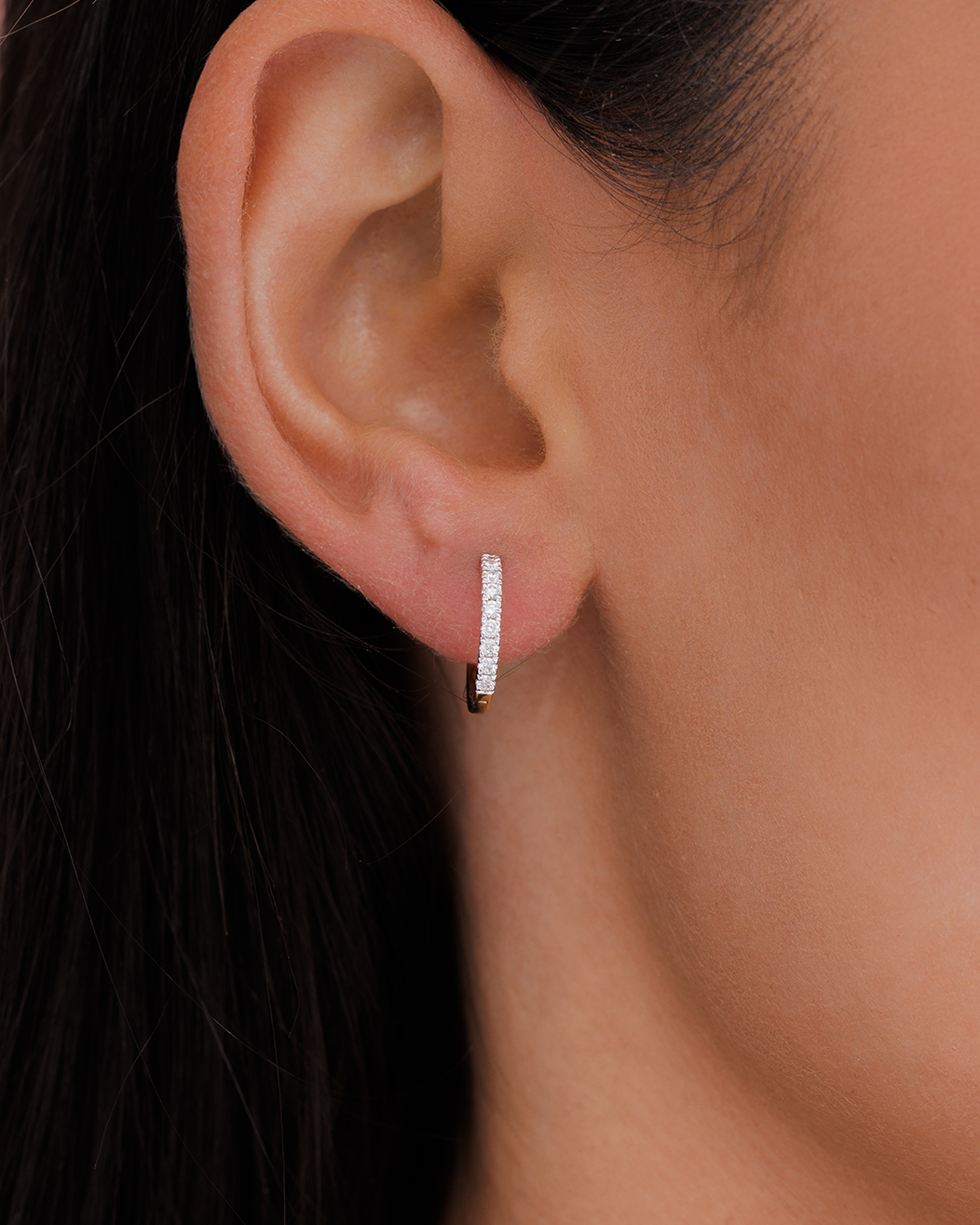 SMALL DIAMOND HOOPS